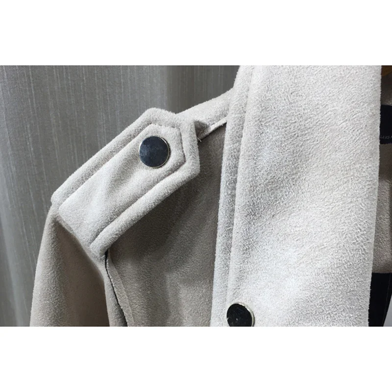 봄 가을 새로운 고품질 가짜 스웨이드 오토바이 거리 겉옷 벨트 여성 캐주얼 슬림 짧은 재킷 여성 캐주얼