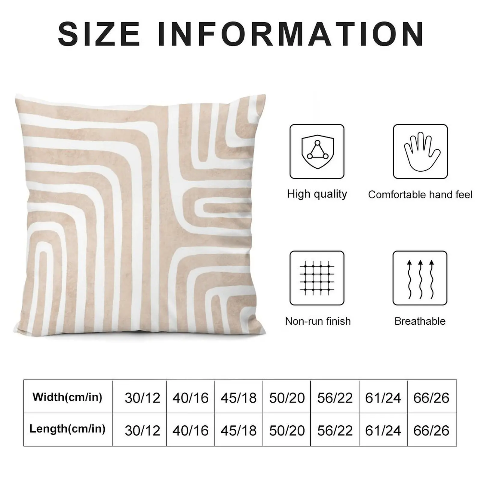 Neutral geometric line art pattern Throw Pillow autumn pillowcase Covers For Sofas Custom Cushion Elastic Cover For Sofa pillow