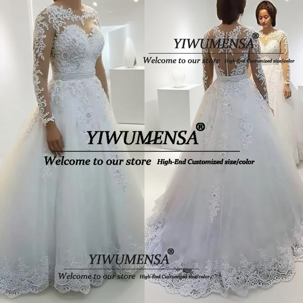 

2 Pieces Lace Applique Wedding Dresses Detachable Train Lace Appliques A Line Bridal Gowns Customized Bride Reception Dress 2026