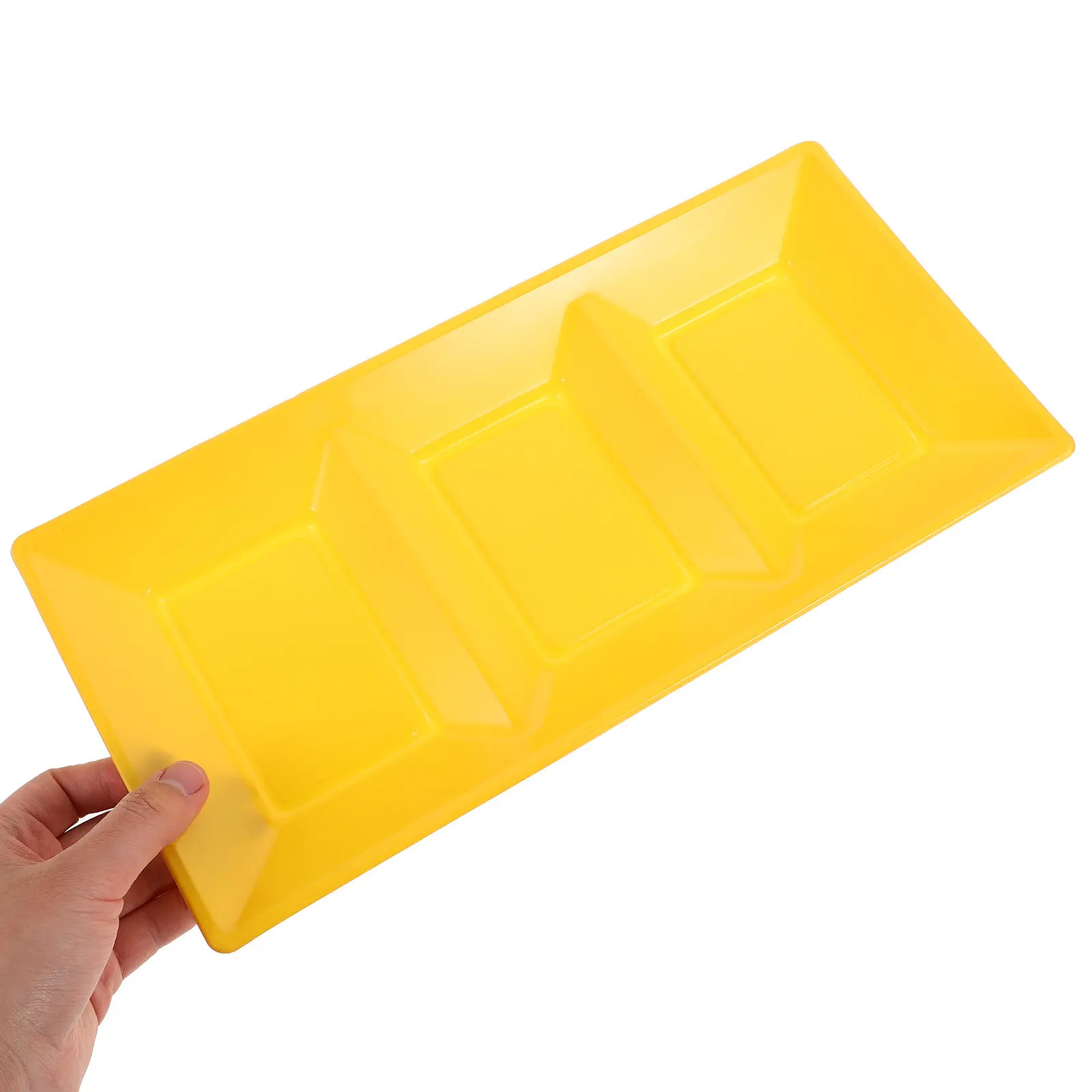 30Pcs Large Capacity Stackable Plastic Serving Tray 3 Compartment Dish for Cookies Cheesecake Soy Sauce Dessert Fruit Appetizer - view 2