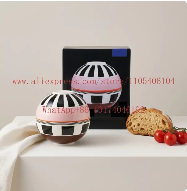 Creative ceramic spherical tableware set storage housewarming dining table ornament