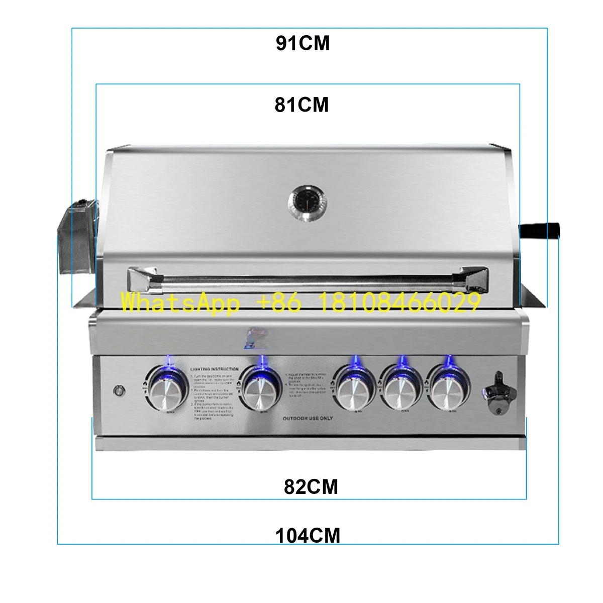 

Роскошные госты, регулируемые особенности для дома, высококачественная уличная газовая печь для барбекю из нержавеющей стали, роскошная премиум-класса для