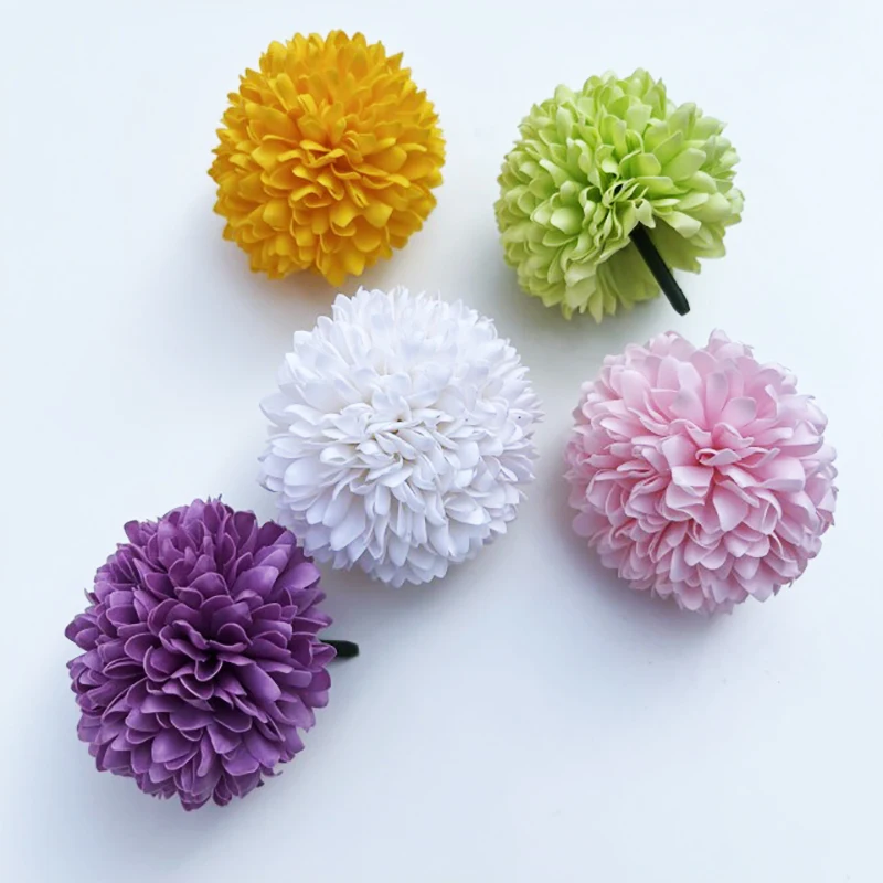 18pcs Ping Pong Chrysanthemum Wedding Decoration Gift Box Bouquet Fragrant Soft Soap Flower