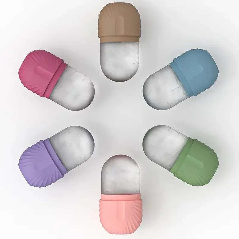 Rullo per il viso di ghiaccio Cura della pelle Strumenti per il sollevamento di bellezza Strumenti per il contorno Vassoi per cubetti di ghiaccio Palline per globo di ghiaccio Massaggiatore per il viso Strumento per la cura della pelle