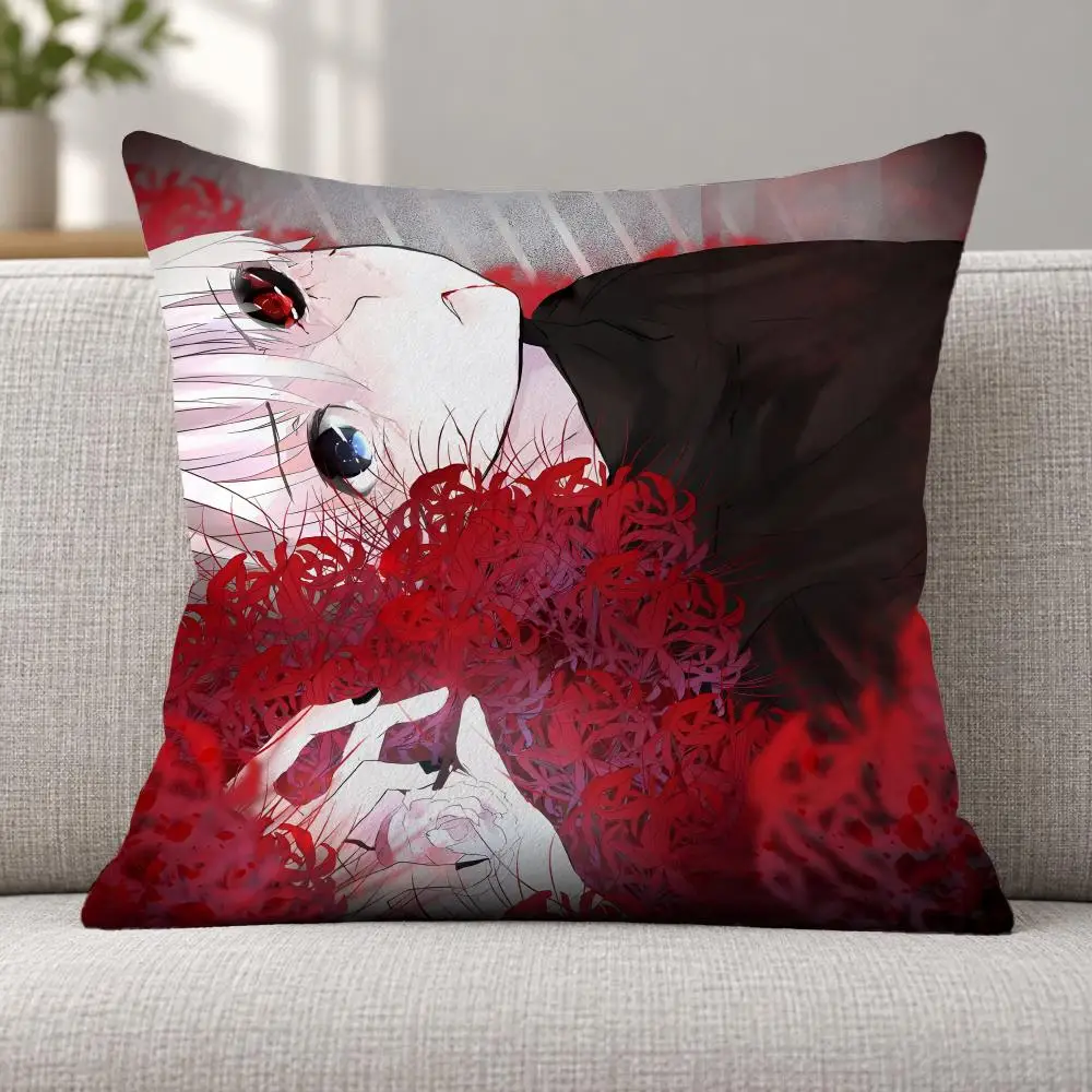 Anime Tokyo Ghoul K-Ken Kaneki Cushion Cover Soft Plush Decorative Sofa Bedroom Living Room Car Dorm Home Decor Gift