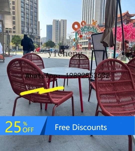 Casual Outdoor Rattan Sofa Home Decor Outdoor Courtyard Wear-resistant Rope Woven Sofa Recliner