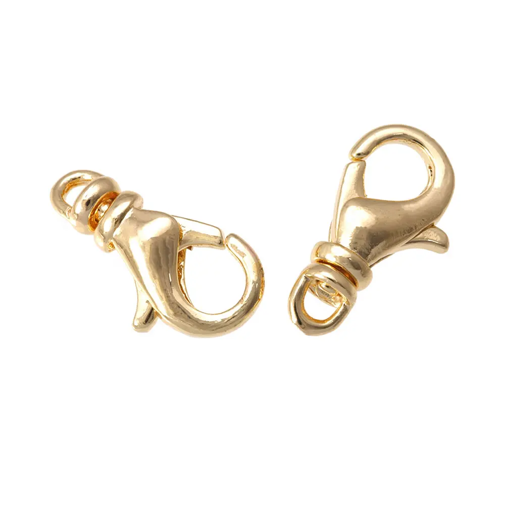 18K Gold Farbe Messing Drehbare Karabinerverschlüsse Verbinden Verschlüsse Schmuck Halsketten Armbänder Herstellung Diy Erkenntnisse Zubehör – Detail 26