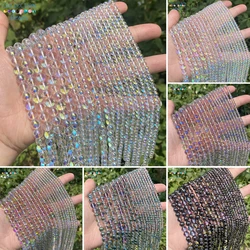 4-8mm Natural Colorful AB Glass Crystal Beads Round Beads For Jewelry Making Handmade DIY Bracelet Necklace Accessories 15''