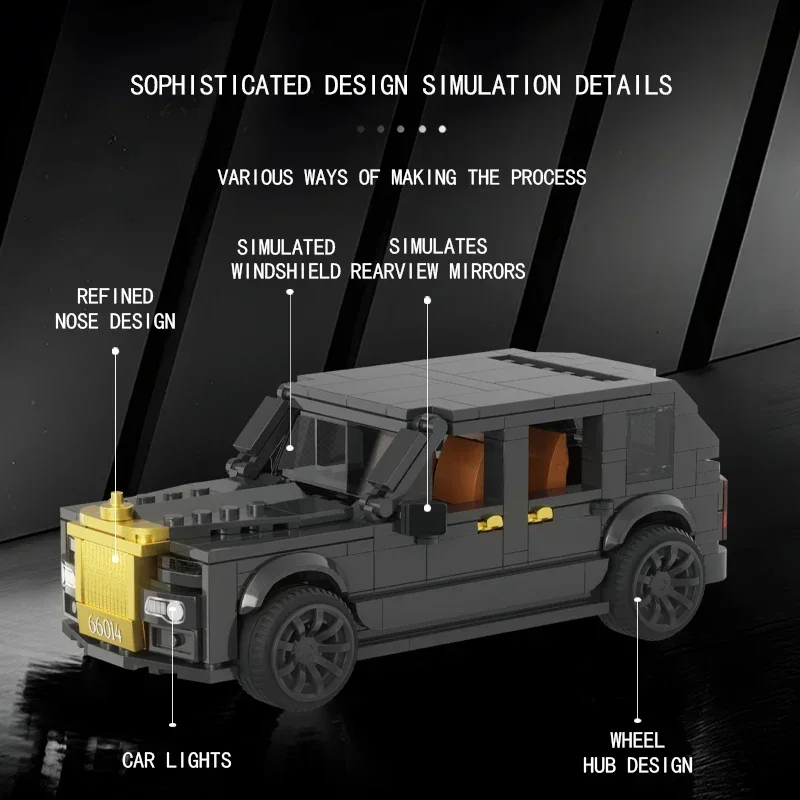 409 pçs blocos de construção sedan luxo suv modelo carro tijolos criativo ornamentos desktop exibição crianças brinquedos diy presentes do feriado