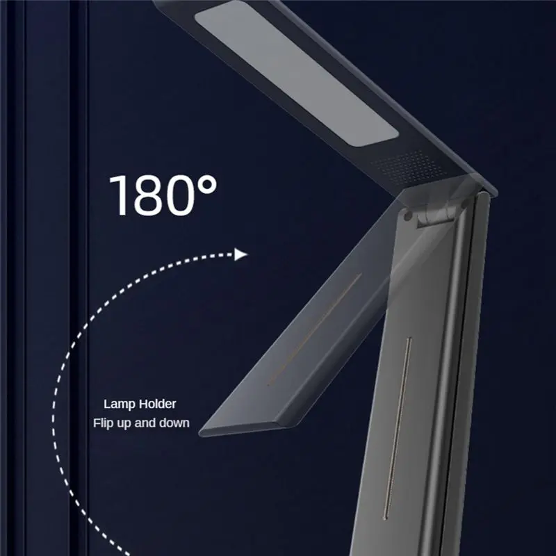 AA19 LED Folding Desk Lamp Charging Touch Control Dimmable Desktop Eye Protection Reading Study Bedroom Bedside Lamp
