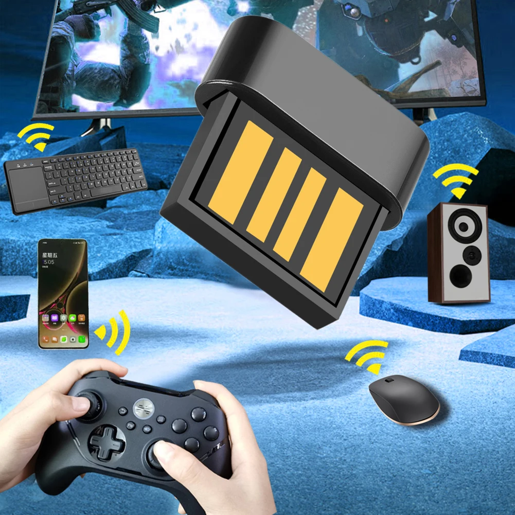 USB Bluetooth-совместимый адаптер 5.4 Dongle Музыкальный аудиоприемник-передатчик Drive Бесплатно для ПК Ноутбук Беспроводная клавиатура Аудио
