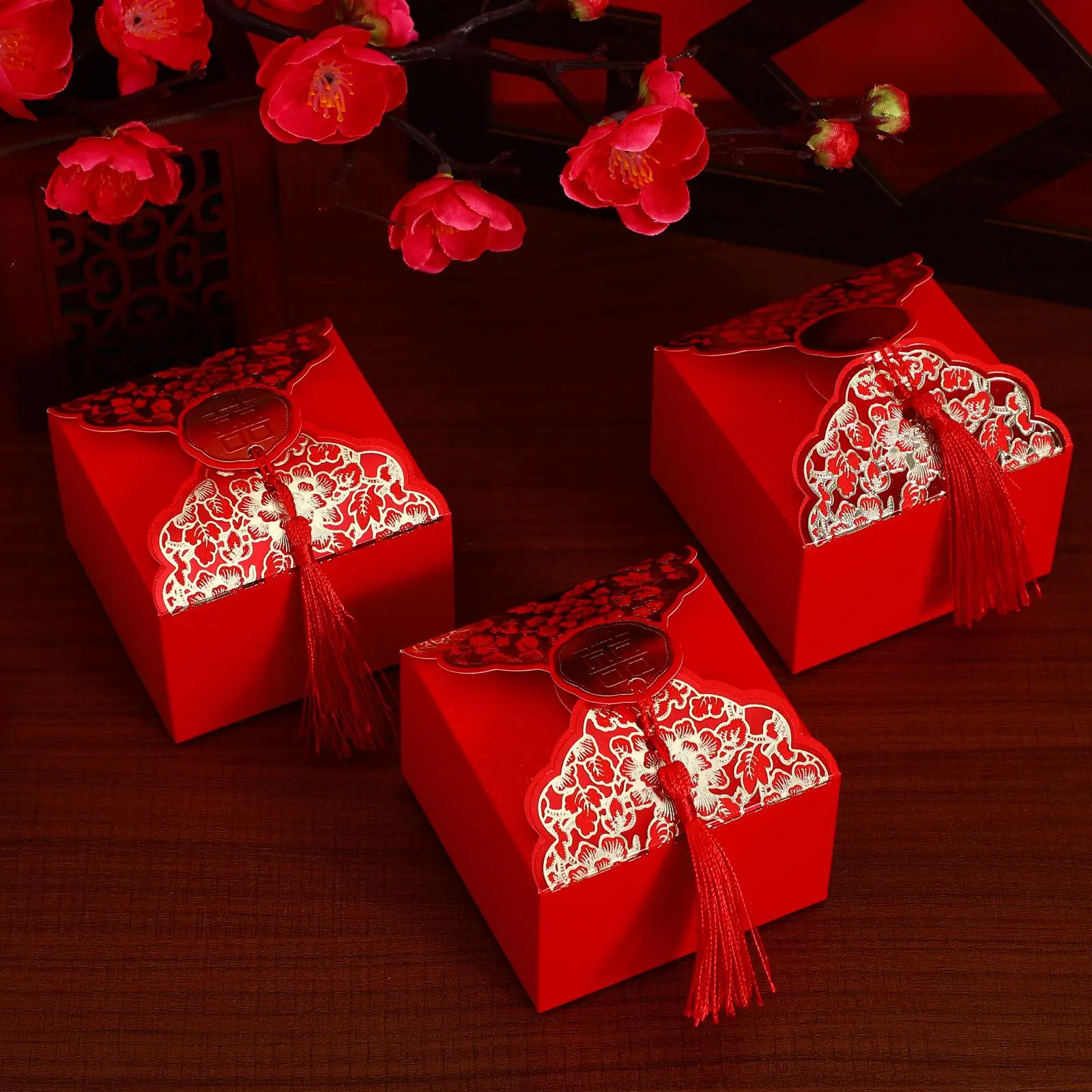 

20 Pcs Wedding Candy Bag Gift Box Cookie Boxes Present Packaging Case Portable Holder Paper Storage Bridesmaid