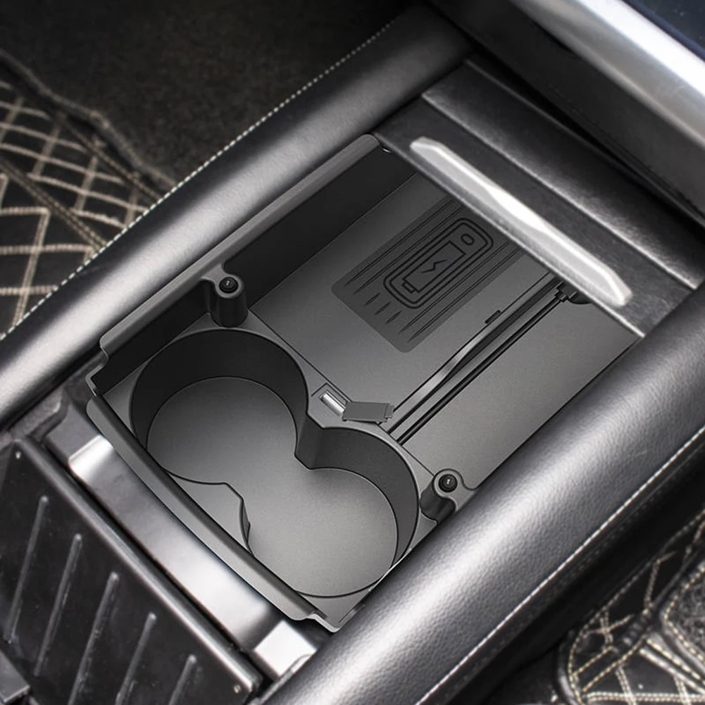 Mobile Phone Wireless Charger Anti-Slip Center Console Storage Box 10W Car Wireless Charger for Tesla Model S Model X