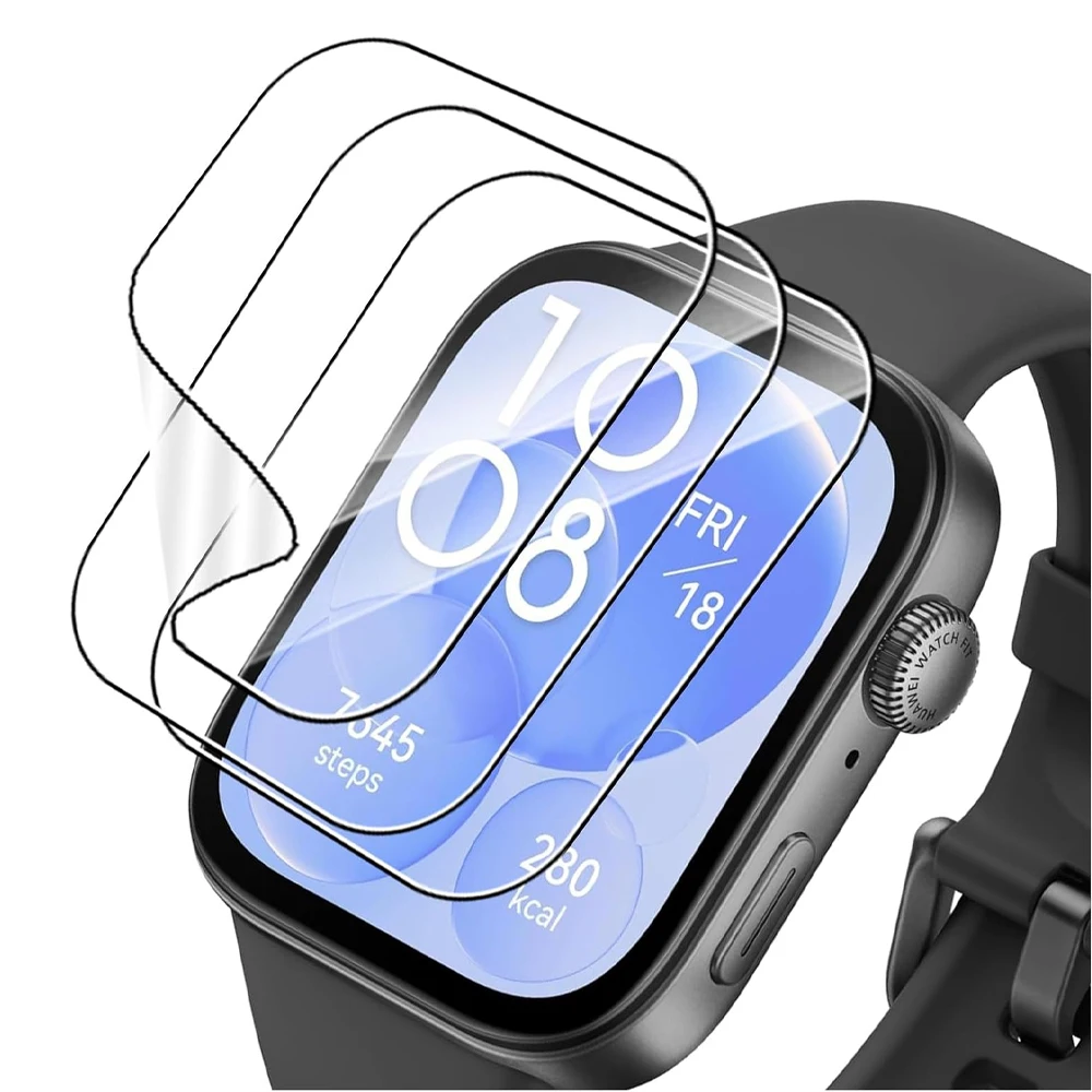 1/2 قطعة حامي الشاشة لهواوي ساعة صالح 3 فيلم SmartWatch المضادة للخدش واقية بولي TPU أفلام لينة لهواوي ساعة صالح 3