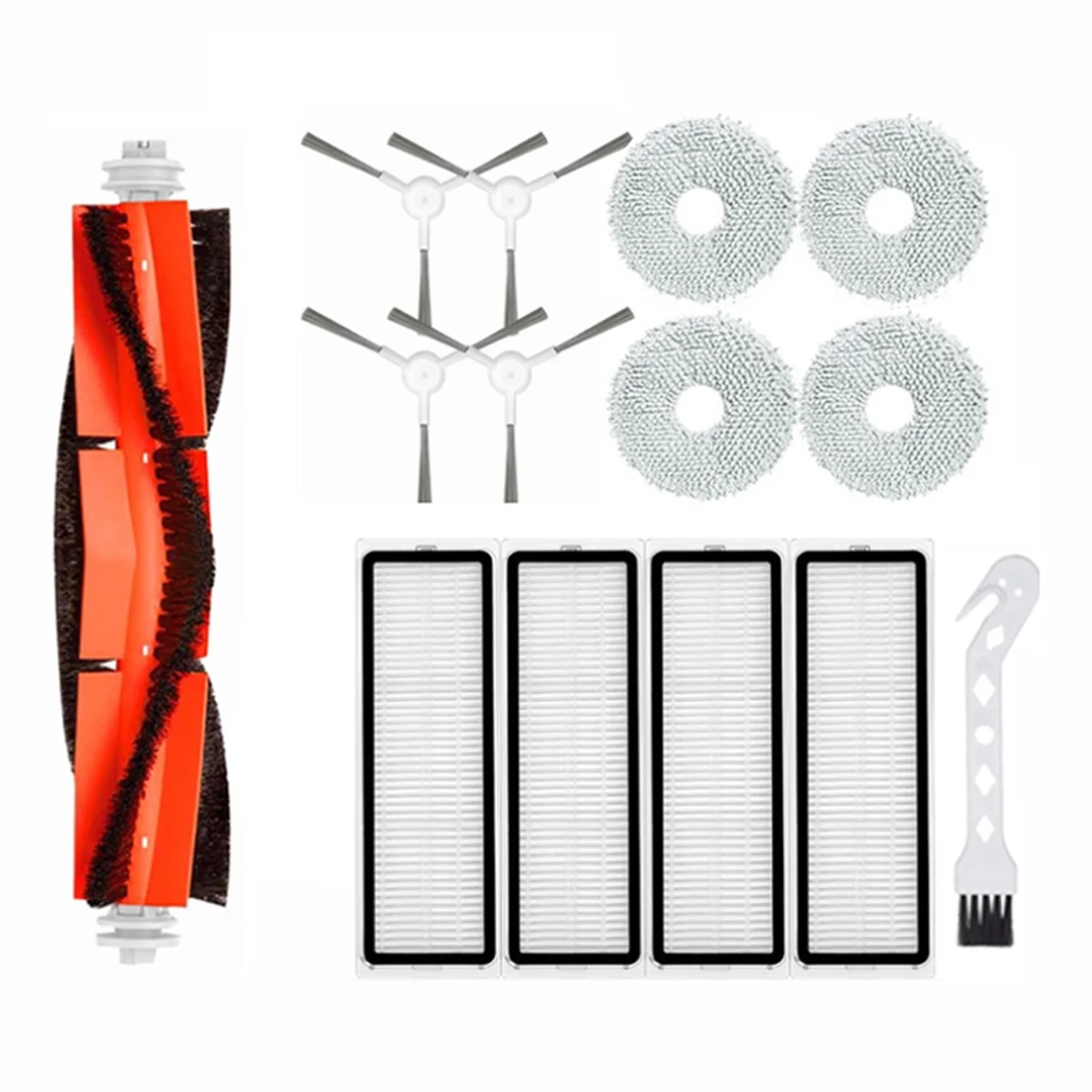 14PCS Replacement Parts for Xiaomi Robot Vacuum S10+ / S10 Plus B105 Main Side Brush Hepa Filter Mop Rag Cloth Parts