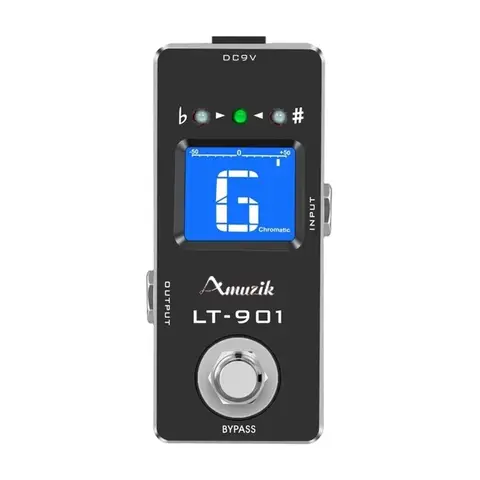 Amuzik Guitar Tuner Pedal High Precision Guitar Chromatic Tuner Pedal ± 1 Cent All-Metal Case True Bypass