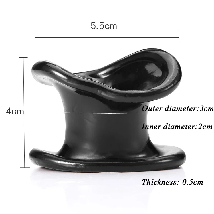 Male Silicone Ball Stretcher Scrotum Testicle BDSM Bondage Time Delay Sleeve Cock Penis Rings Adult Chastity Slave Sex Toys Men - Image 5