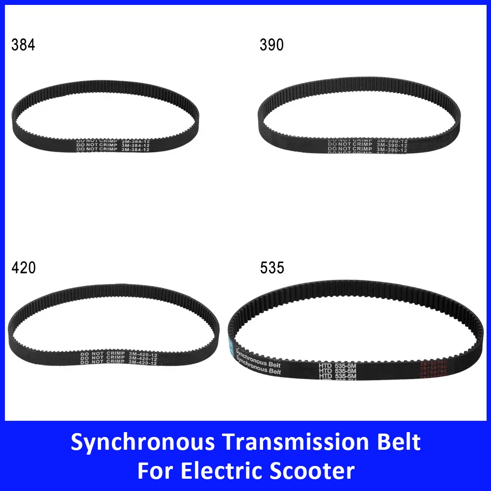 Scooter Synchronous Transmission Belt HTD 3M-384-12 5M-535-15 Rubber Timing Belt Drive Belt Electric Scooter Accessories Parts