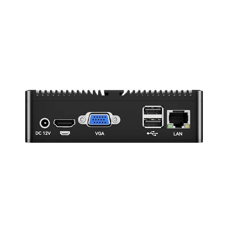 BEBEPC Mini PC industriale con supporto Intel Celeron N2815 Computer WiFi Linux con 1xHDMI 1xVGA 2xUSB3.0 2xUSB2.0 Win10 Ready