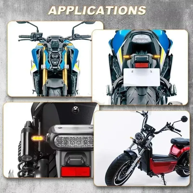 زوج دراجة نارية تعديل ضوء الفرامل للدراجات النارية تتدفق أضواء صغيرة بدوره إشارة DC12V للأضواء أضواء إشارة LED