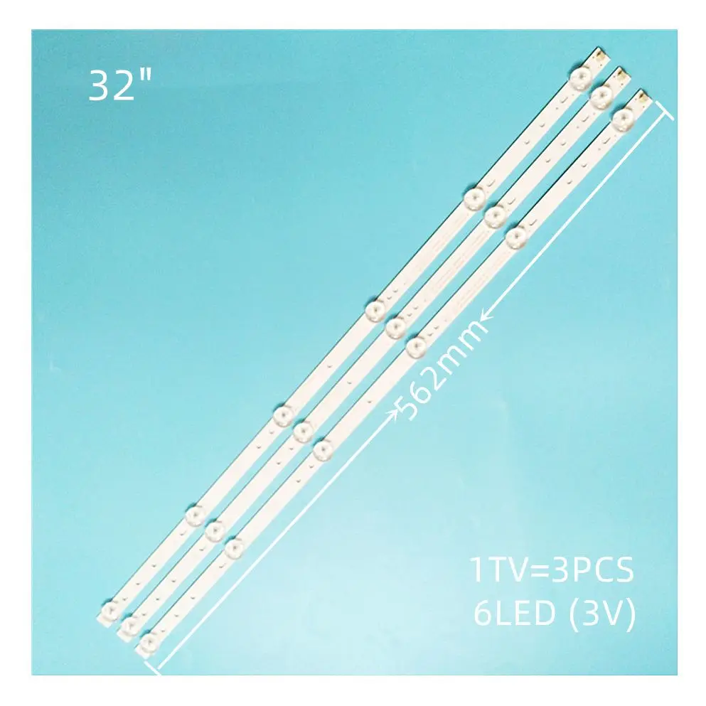 

LED strip for TV backlight BBK 32LEM-3081/T2C LED strip for TV backlight SVJ320AG2-Rev2-6LED-130307 LB-C320X14-E11-H-G1-SE