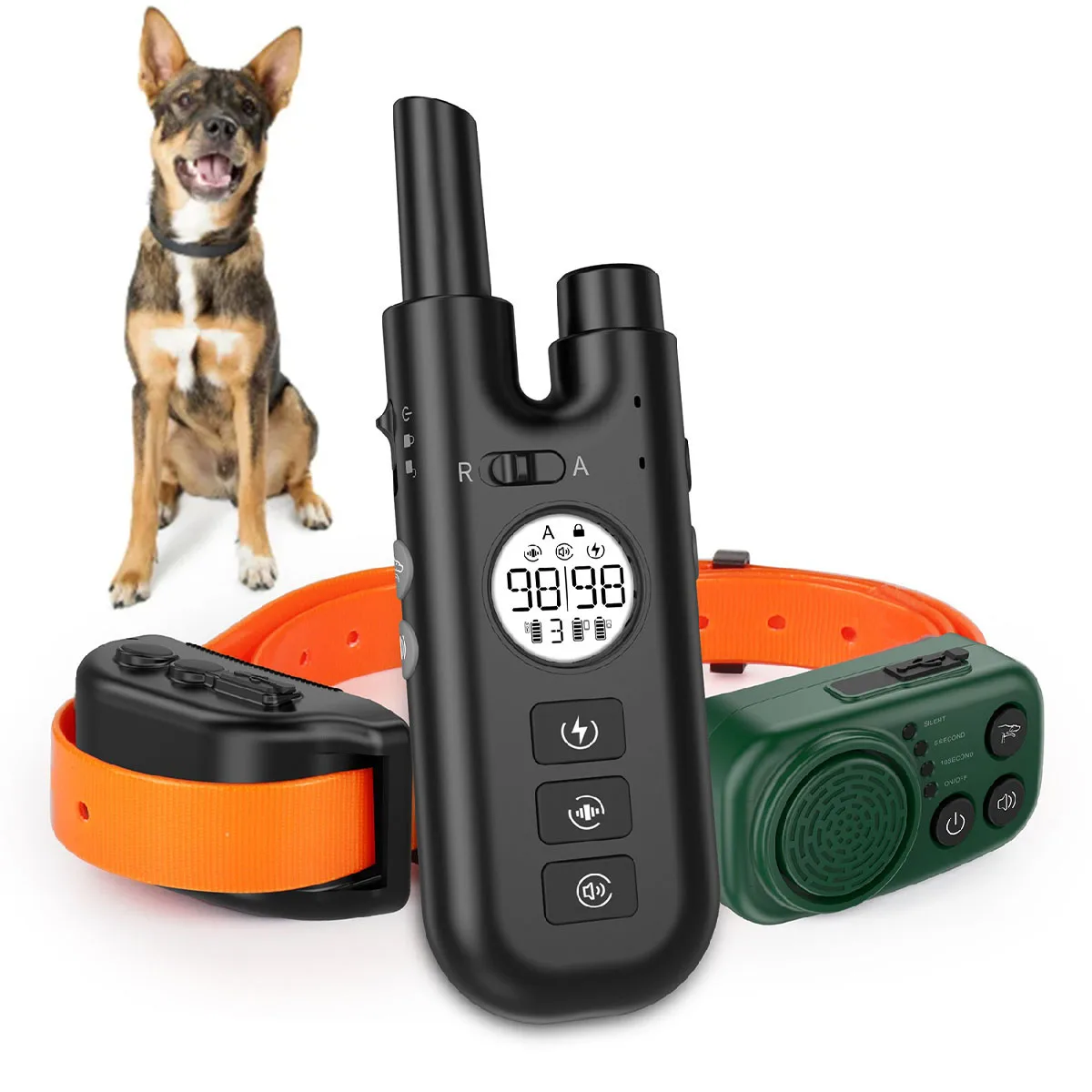

3-in-1 Dog Bark Collar, 2600ft Dog Training Collar with Remote, IPX7 Waterproof, Rechargeable E-Collar for All Breeds 10-150 Lbs