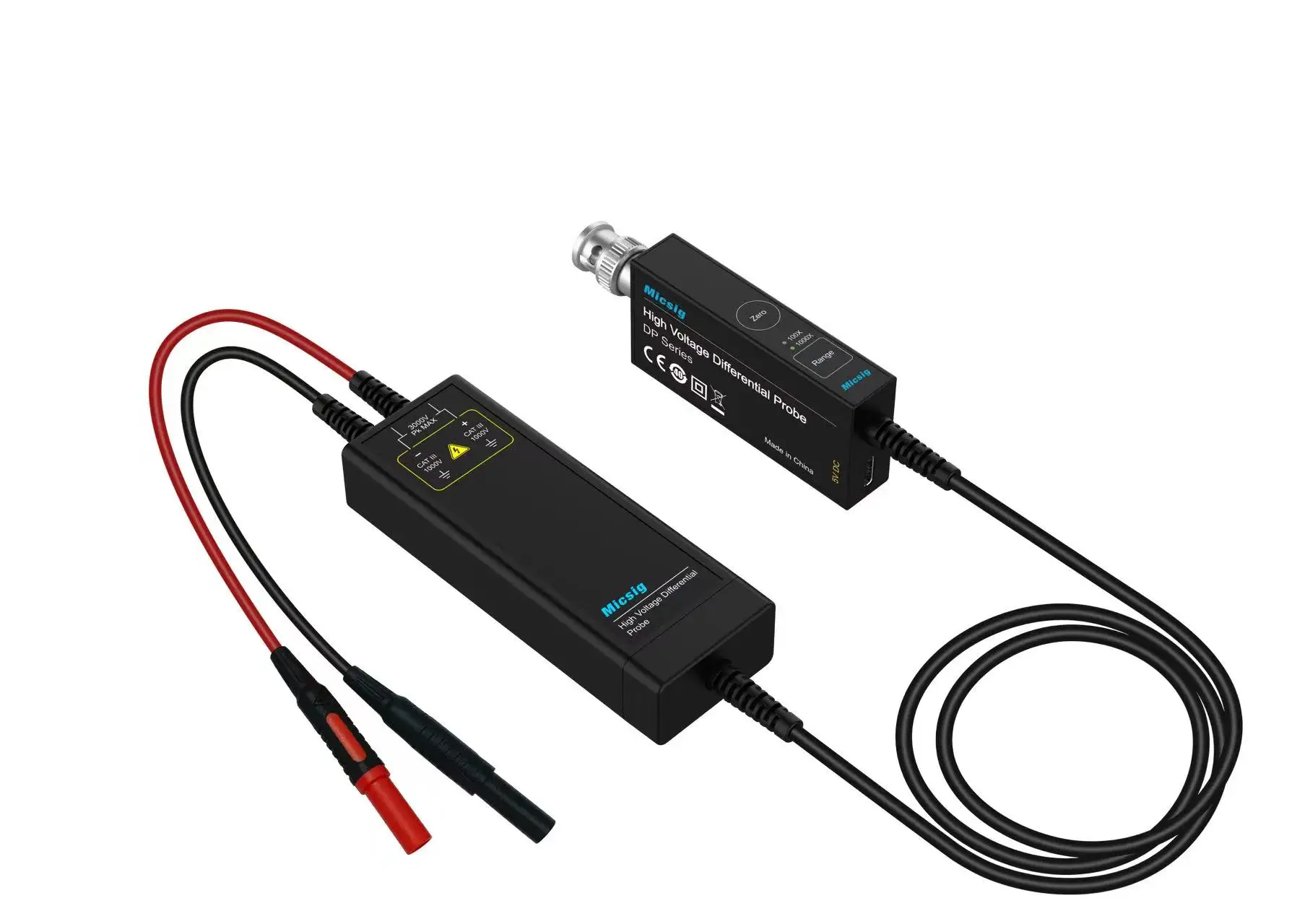 MICSIG High Voltage Differential Probe DP Series DP700/1500/3000 DP701/1501/3001 DP702/1502/3002 Bandwidth: 100/150/200MHz