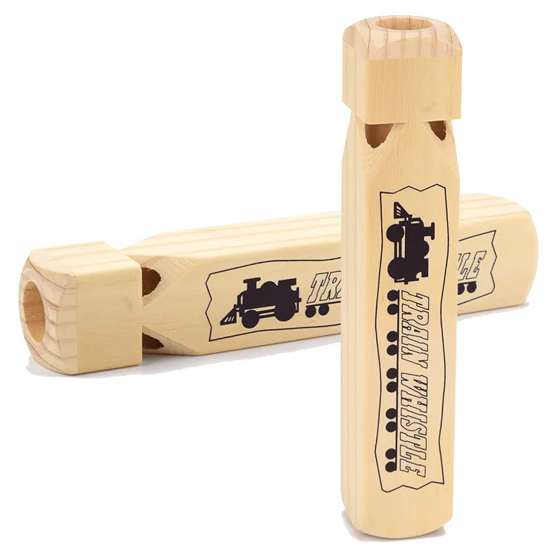 Wooden Train Whistle Bird Call Kids Montessori Musical Toys Noisemaker Party Favors Classroom Prizes Christmas Birthday Gifts
