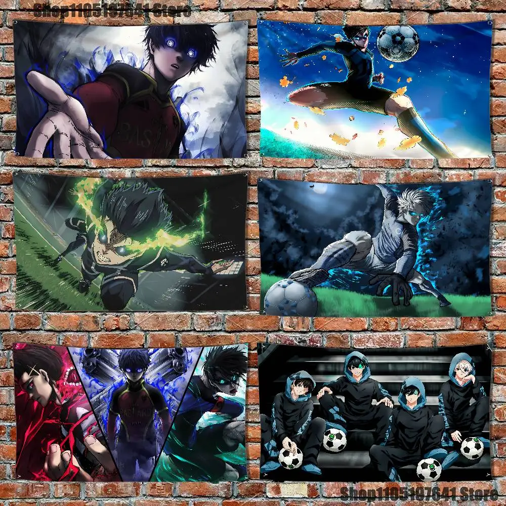 

Anime B-Blue L-LockS Flag Tapestry Banner For Bedroom Outdoor Living Room Restaurant Bar Wall Decor Party