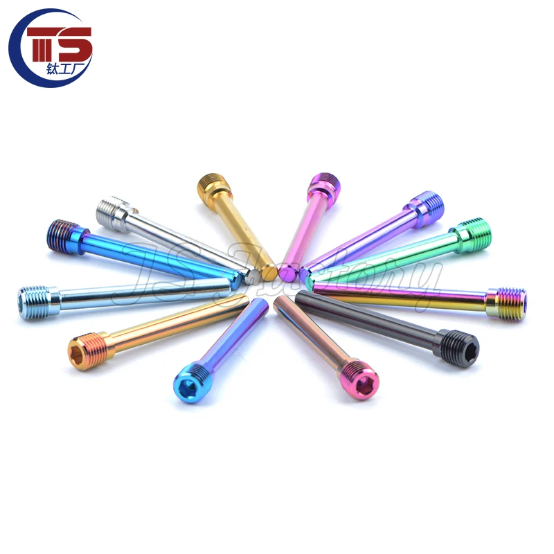 TS 2 قطعة/10 قطعة مصنع التيتانيوم سبائك التيتانيوم الفرجار مزلاج كاواساكي نيسين الفرامل الخلفية الفرجار مزلاج لا الصدأ GR5