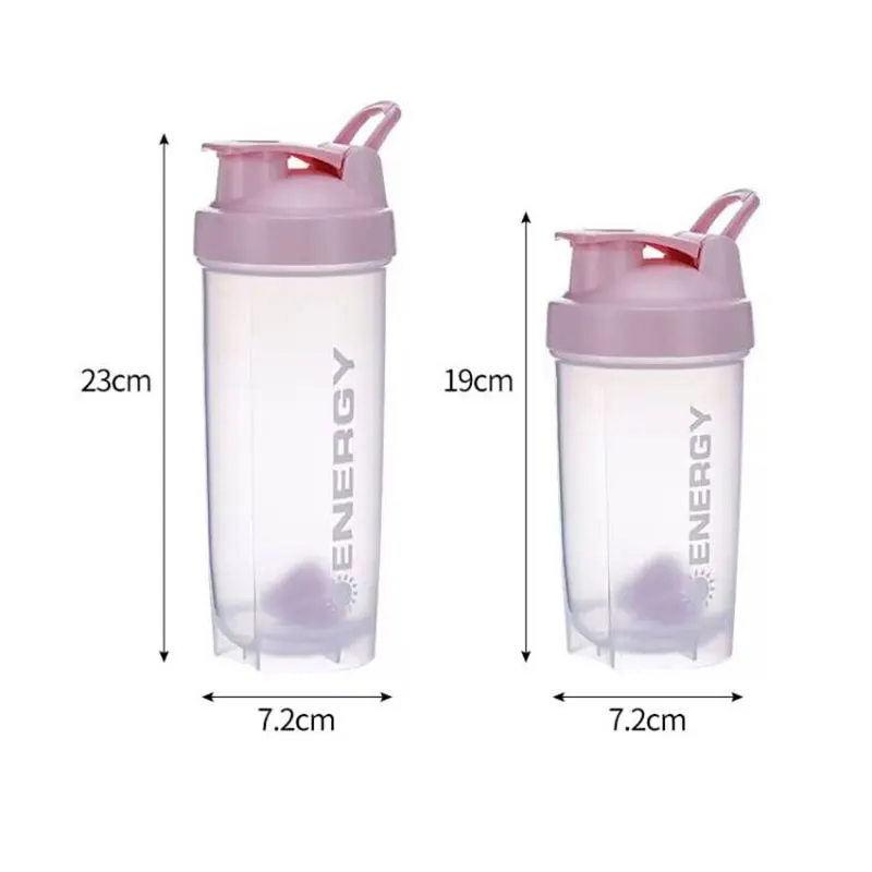 500/700ml Portable Shaker Bottle with Stirring Ball Is Perfect for Protein Shakes and Pre-workout Water Bottles without BPA