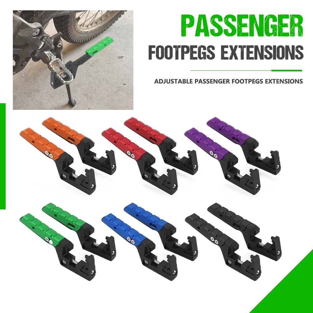 

NEW For Sur Ron Passenger Foot Peg Extensions Extended Footpegs Motocross Dirt Bike Off-Road 110MM To 165MM For Segway X160 X260