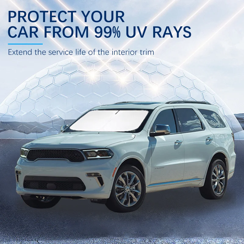 For Dodger Durango Journey RAM SRT Summer Car Accessories Car Windshield Sun Shade Covers for Front Window Sunscreen UV Parasol