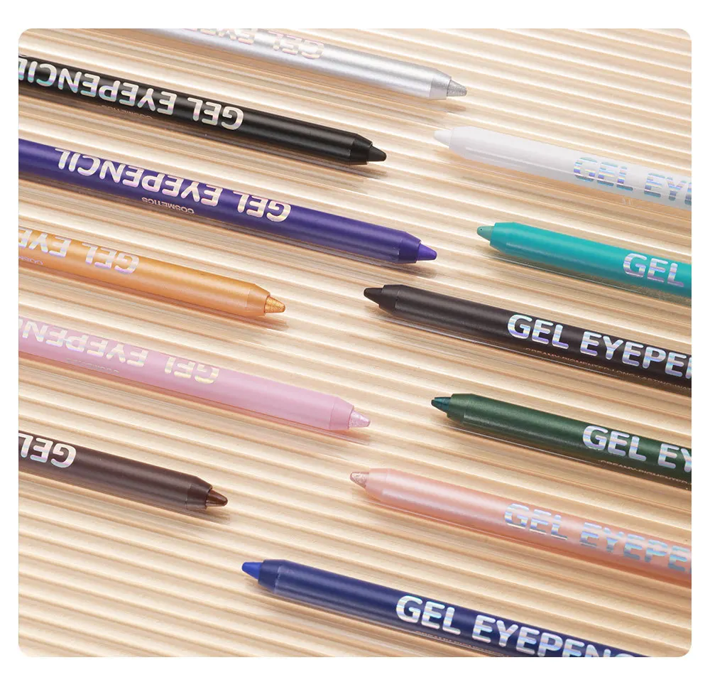 12 colors eyeliner eyebrow pencil eyeliner gel pen waterproof sweatproof non-smudge lying eyeshadow pencil