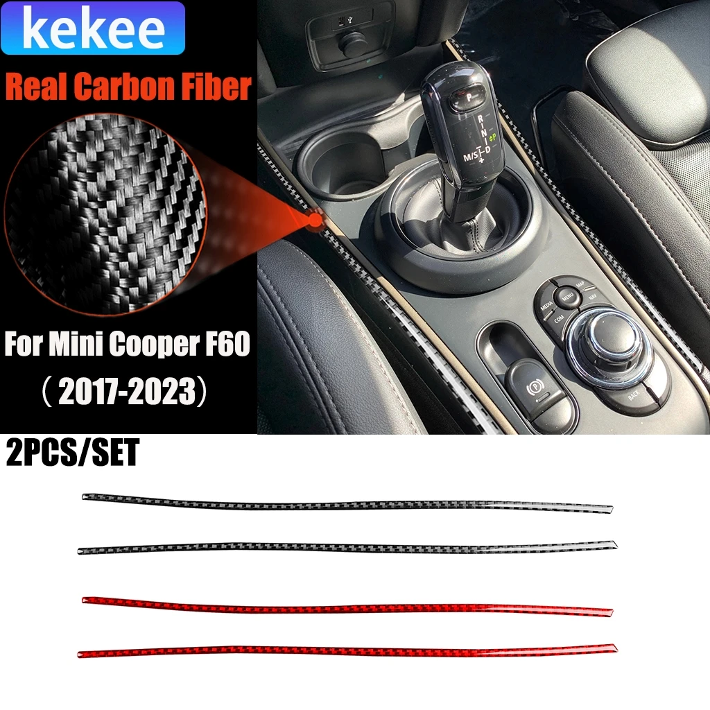 

Автомобильные аксессуары из углеродного волокна, полоса переключения передач, модифицированная внутренняя накладка, мягкая наклейка для Mini Cooper F60 Countryman 2017-2023