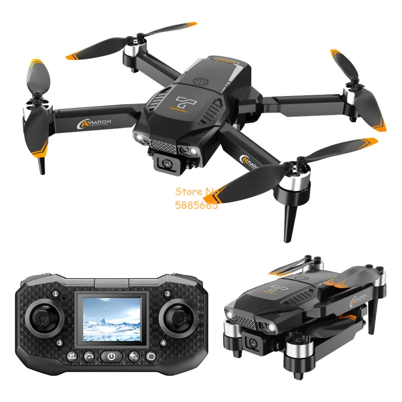 4K câmera dupla fluxo óptico sem escova WIFI FPV tela RC Drone 2.4G 360 °   Rolo Quadricóptero de controle remoto dobrável com modo sem cabeça