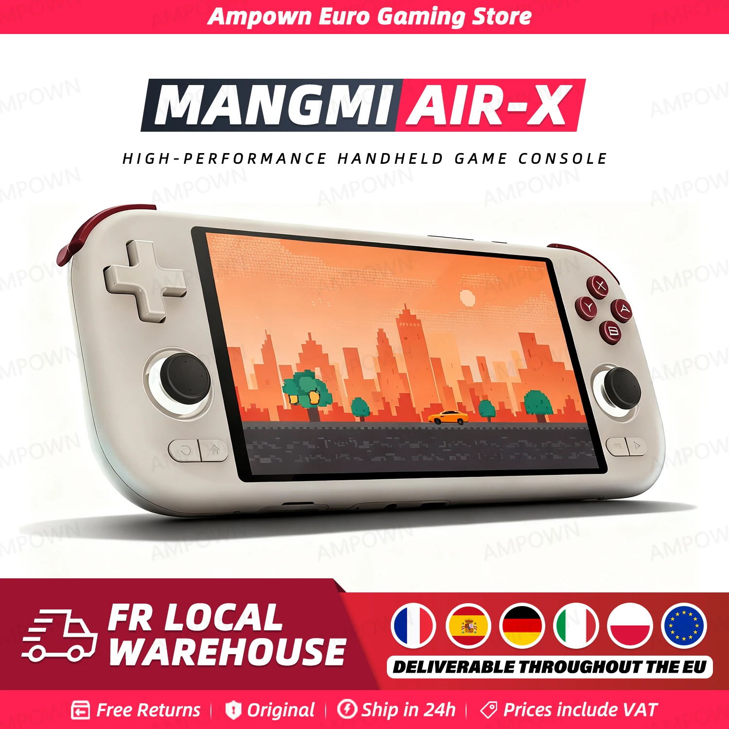 Console de jeu portable MANGMI AIR X, Qualcomm Snapdragon 662, écran tactile 5,5 pouces, Android 14, ventilateur de refroidissement actif, charge rapide 15W, RGB