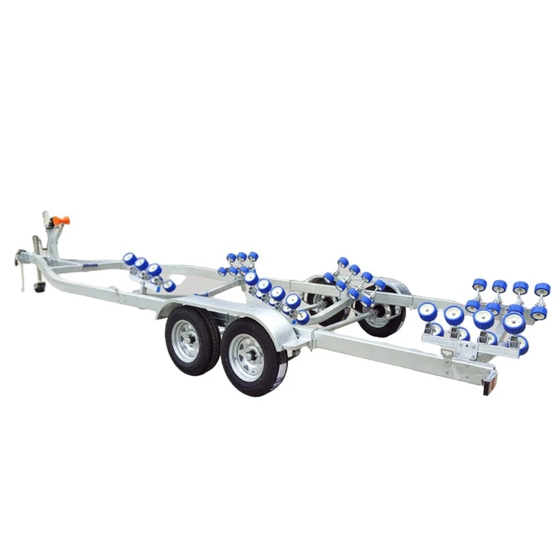 Assault Boat Rubber Boat Trailer Motorboat Heavy Yacht Trailer Rack Speedboat Trailer 850 Double Axle