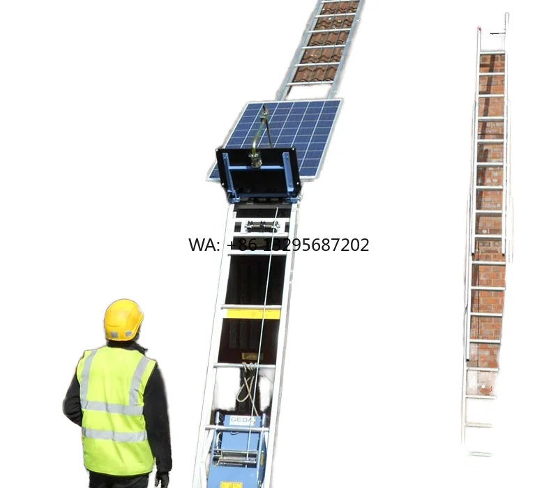 

Hot Selling Electric Winch Extension Ladder Lift Safety Solar PV Modules Crane Hoist with Wire Rope Sling
