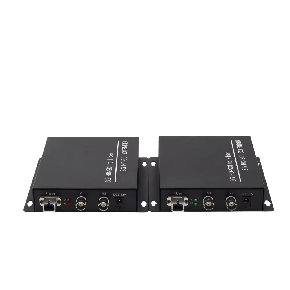 2-Channel 3G-SDI Optical Transceiver Over Single Fiber SC 10KM High Definition 1080P 2CH 3G SDI Fiber Extender Converter