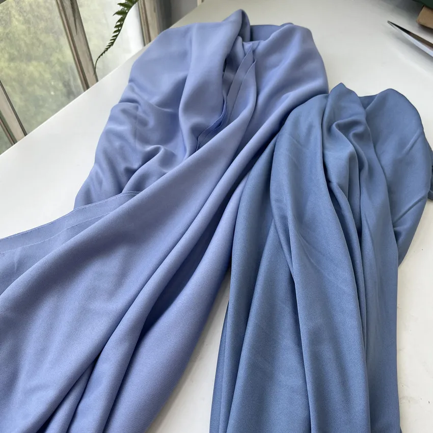 Blue Haze Light Elastic Fabric Draping for Wedding Background Soft Ceiling Purdah Layout Tablecloth Fabric