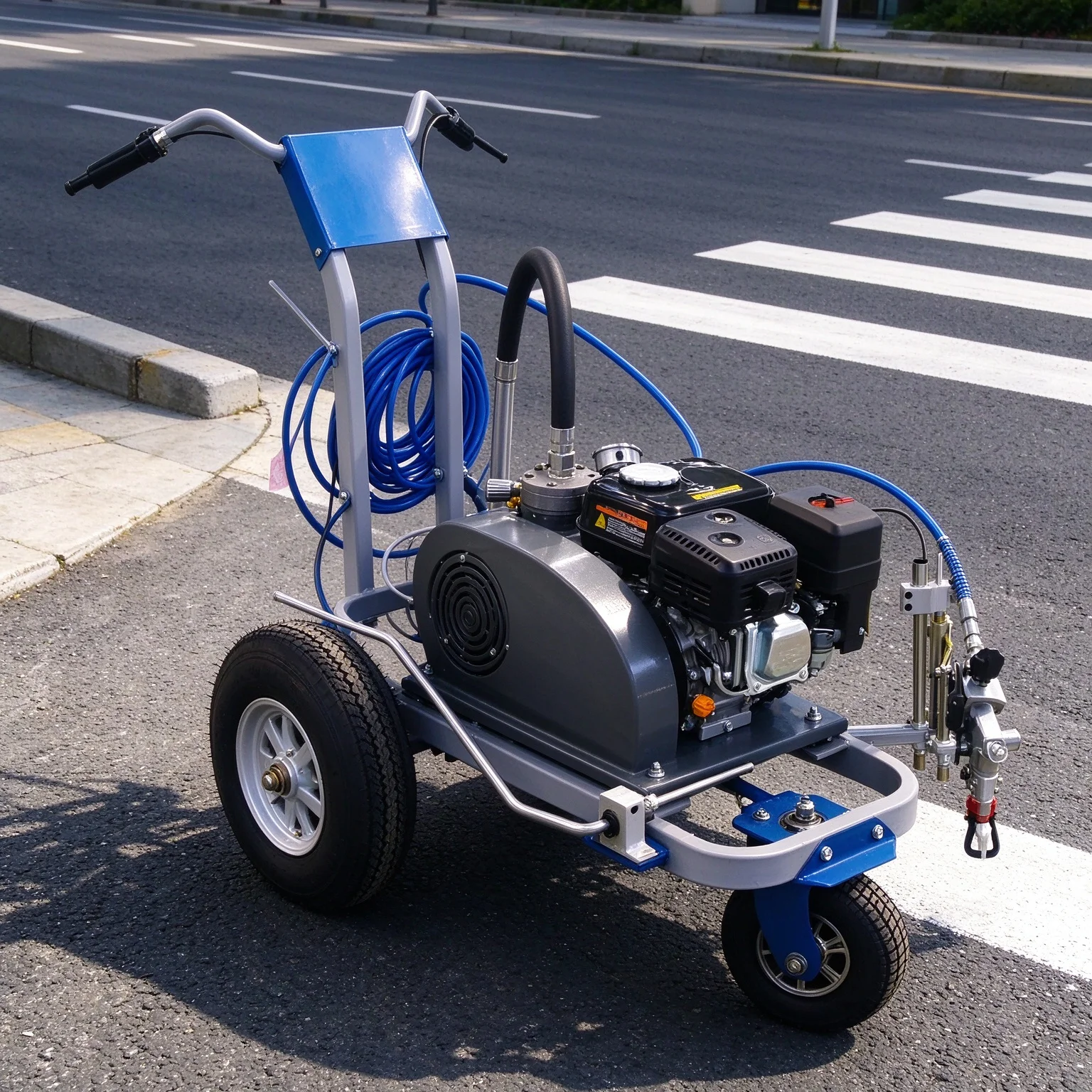 High Pressure Road Line Marking Machine with EPA Engine 6.5HP for Highway and Parking Lot Construction