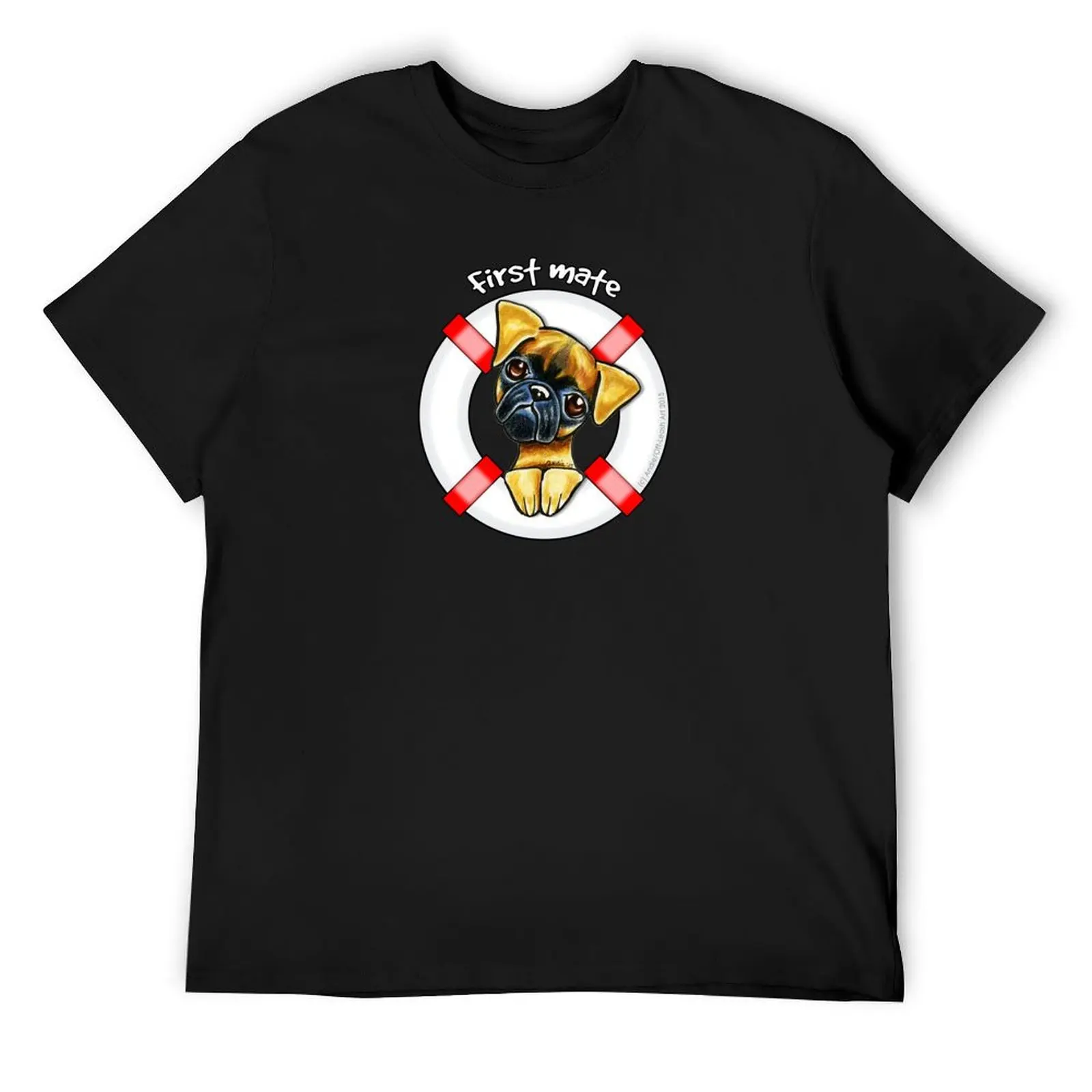 

Smooth Brussels Griffon First Mate T-Shirt blue lock custom t-shirts summer shirt men workout shirt
