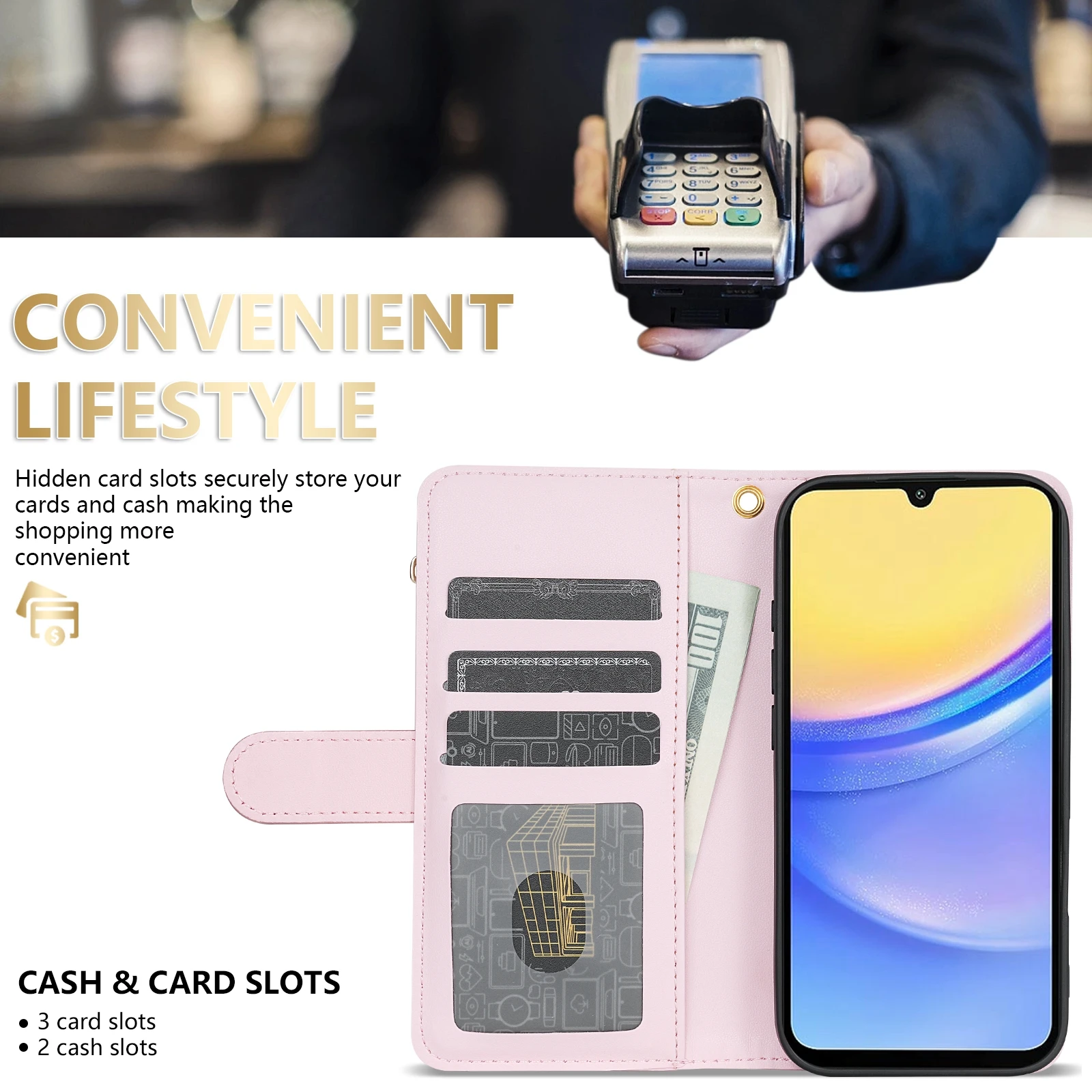 Wallet Small Fragrance Zipper Card Slot Magnetic Flip Leather Case For Samsung Galaxy S21 Ultra S21 FE S20 Plus S20 FE A23 M13
