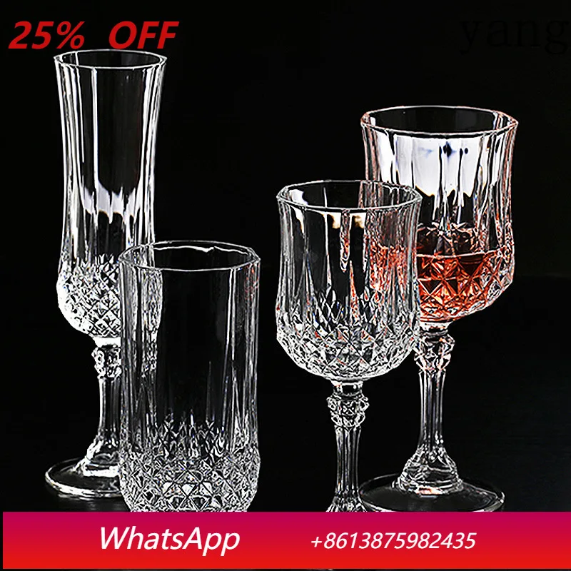 

Creative personality trend Nordic style crystal transparent glass champagne glass