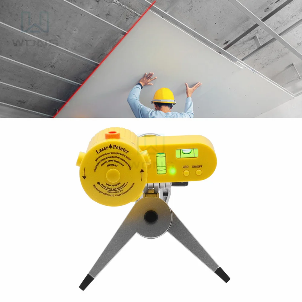 Laser Level Multifunction 4 In 1 Household Level Ruler Measuring Laser Ruler with Rotate Tripod Ertical Horizontal Level Tools