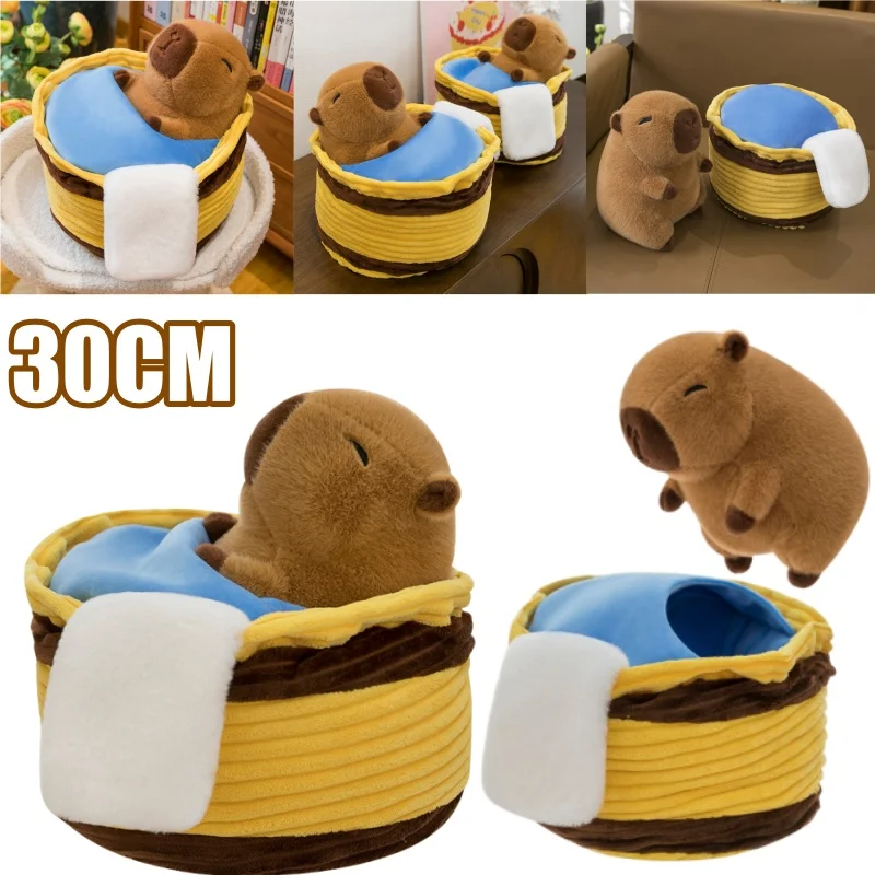 Bubble Bath Capybara Plush Toy Cute Water Hog Doll Soft Stuffed Animal for Kids Relaxing Sleep Aid Perfect Gift for Holidays