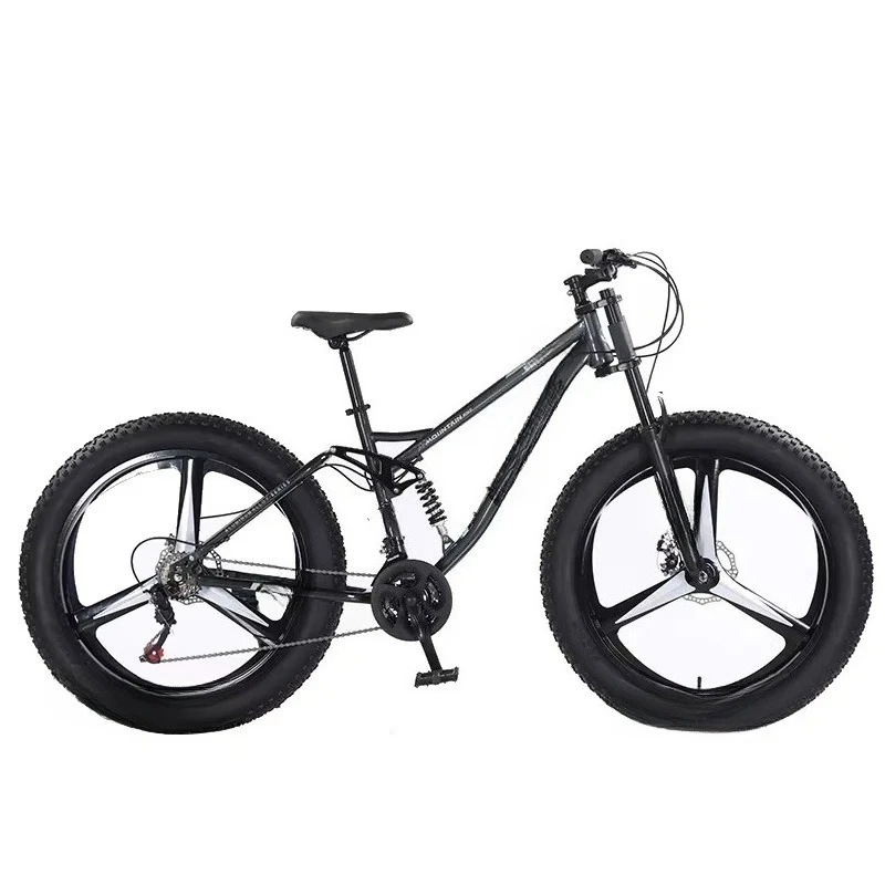 

24/26-inch variable-speed beach and snow bicycle shock-absorbing disc brake mountain wide-tire bicycle off-road bicycle