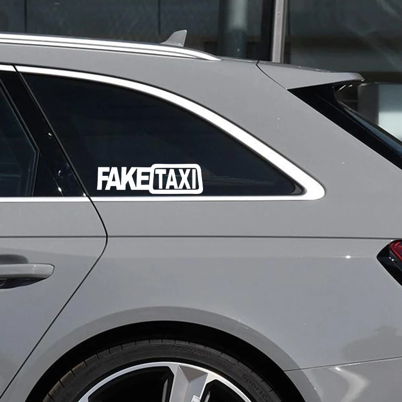 G003 20x5.6CM Funny FAKE TAXI Car Auto Sticker Decal Emblem Self Adhesive Vinyl Universal For BMW Ford Toyota VW Honda Kia