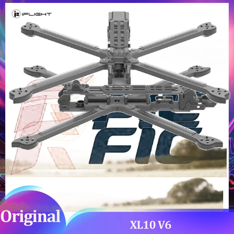 

IFlight Nazgul XL10 V6 420 мм 10-дюймовая рама FPV с кронштейном 7 мм с воздушным блоком O3/Caddx Vista HD для FPV Дрон дальнего действия LR10